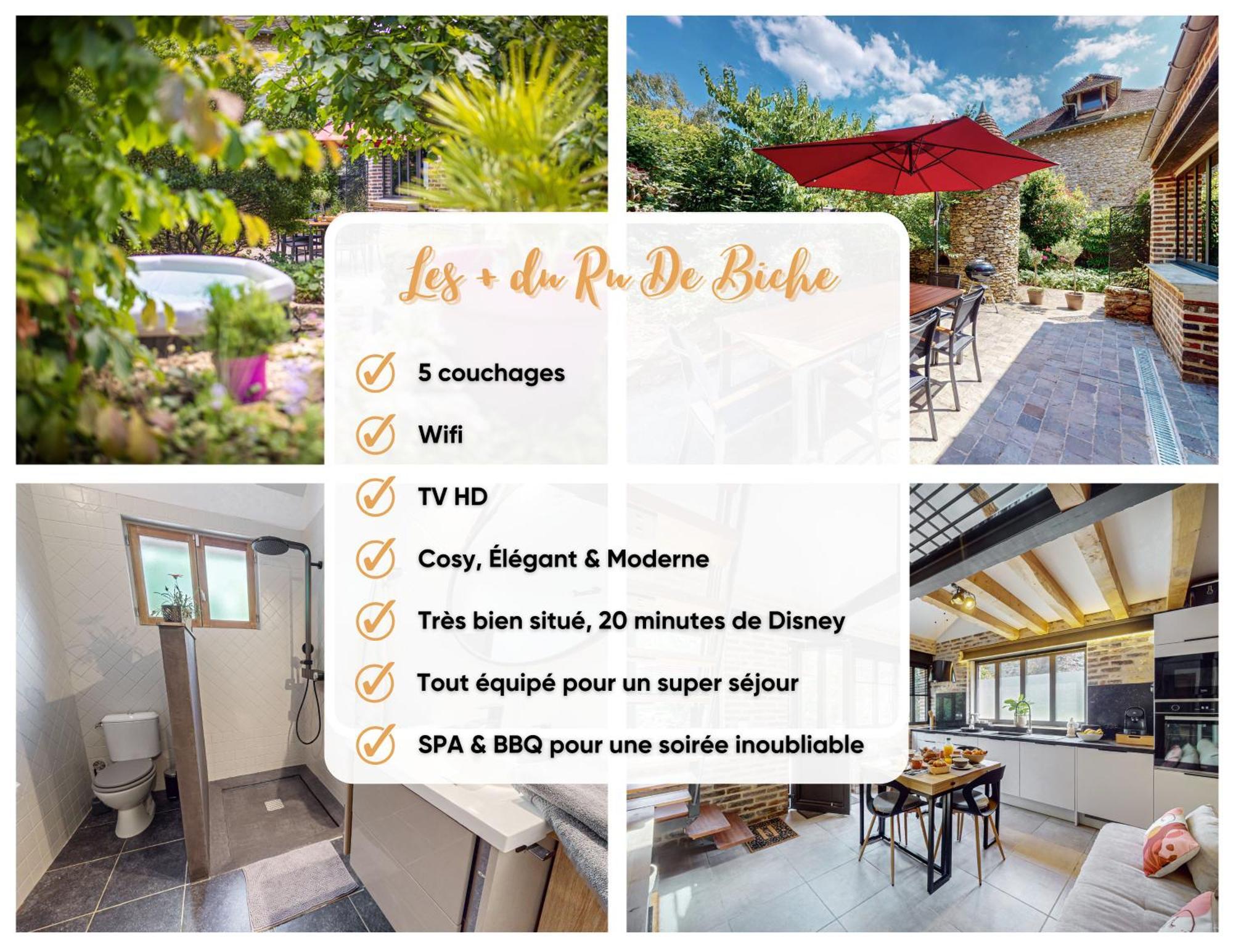 Le Ru De Biche - 20Min Disney - Spa Du 01 05 Au 01 11 - Paisible Guerard Экстерьер фото